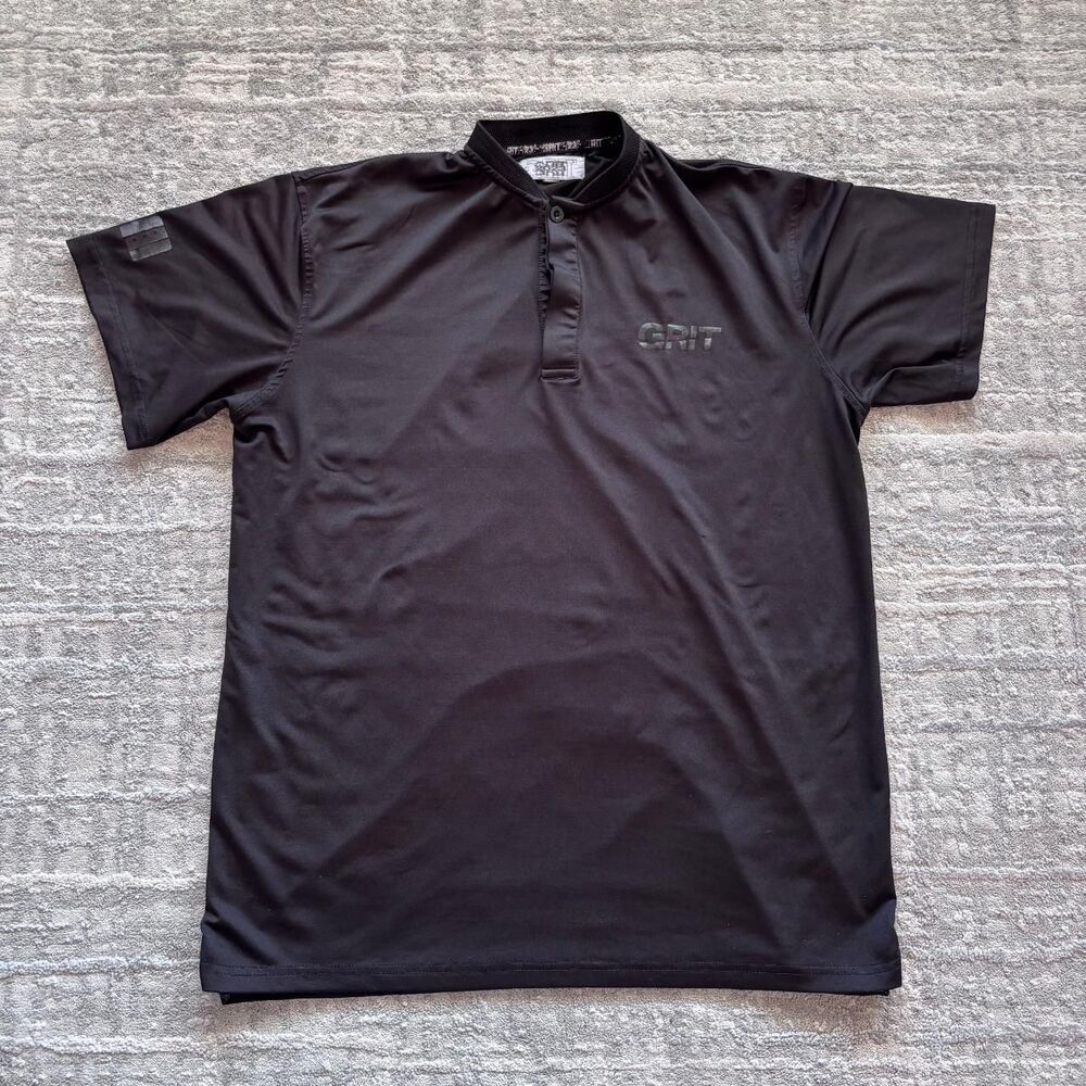 Unbranded Men's Black and Grey Polo-shirts